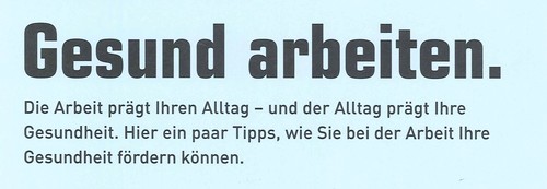 Gesund arbeiten