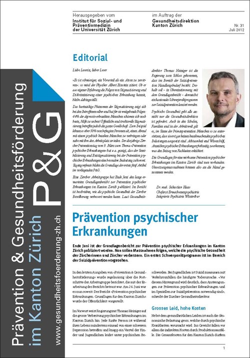 Prävention von psychischen Störungen