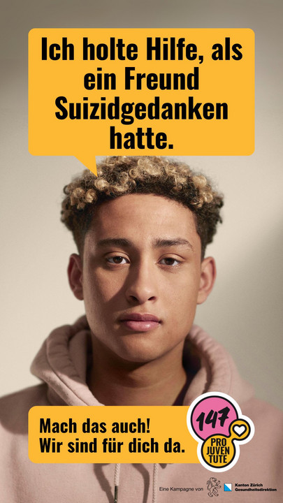 Sujet Suizidprävention ZH Hilfe holen