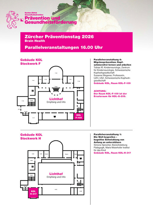 Raumplan Stockwerke G und H
